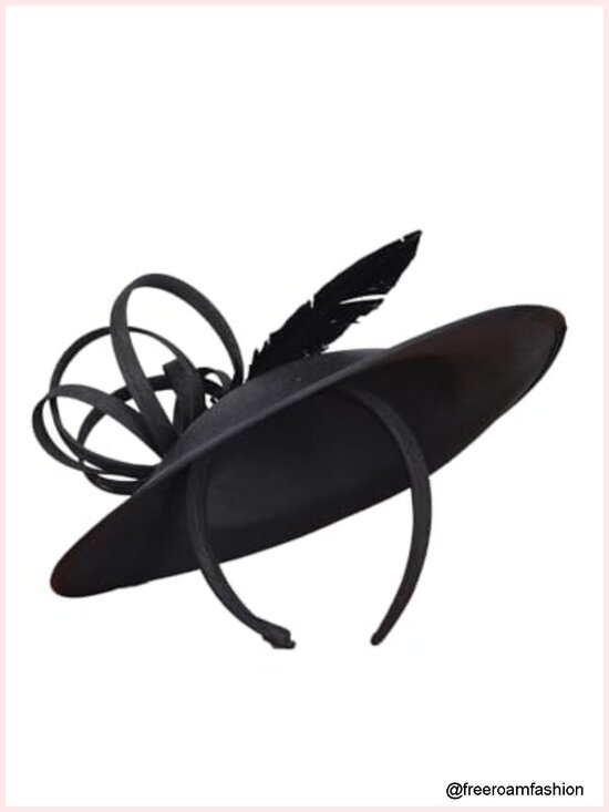 Elegant Church Derby Hat Women Fascinator Adjustable Polyester Fiber main image 6